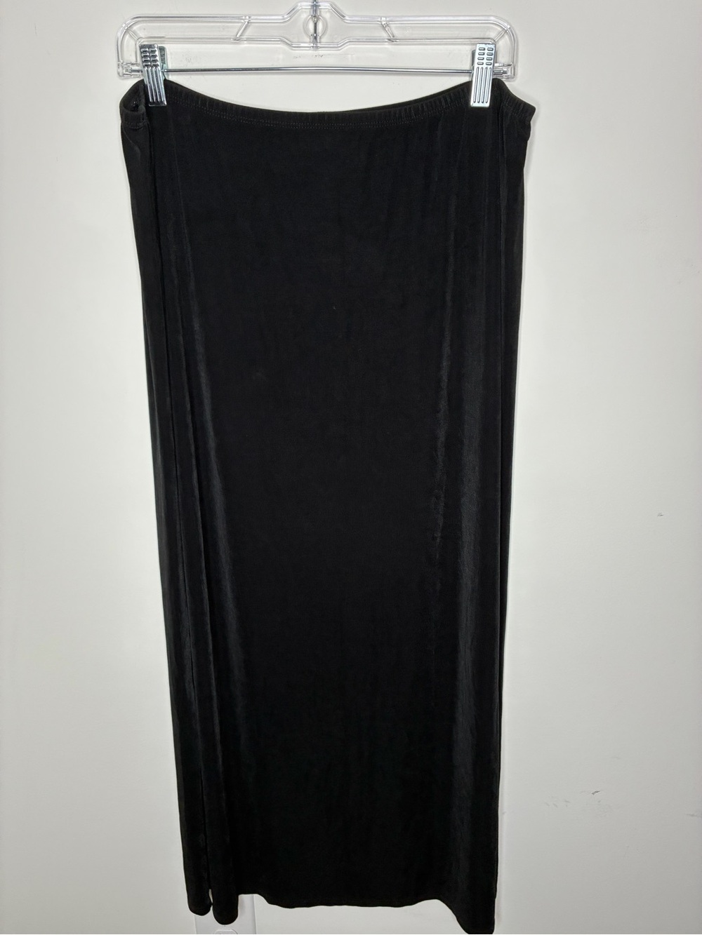 Chico's Travelers Knit Stretch Stretch Black Maxi Skirt with Elastic Waistband